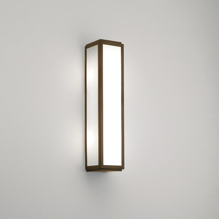 Astro Mashiko 360 Classic wall light in Bronze finish with opal glass diffuser