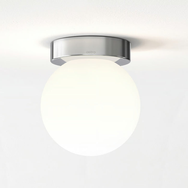 Polished Chrome Tacoma Surface mounted on a neutral ceiling
