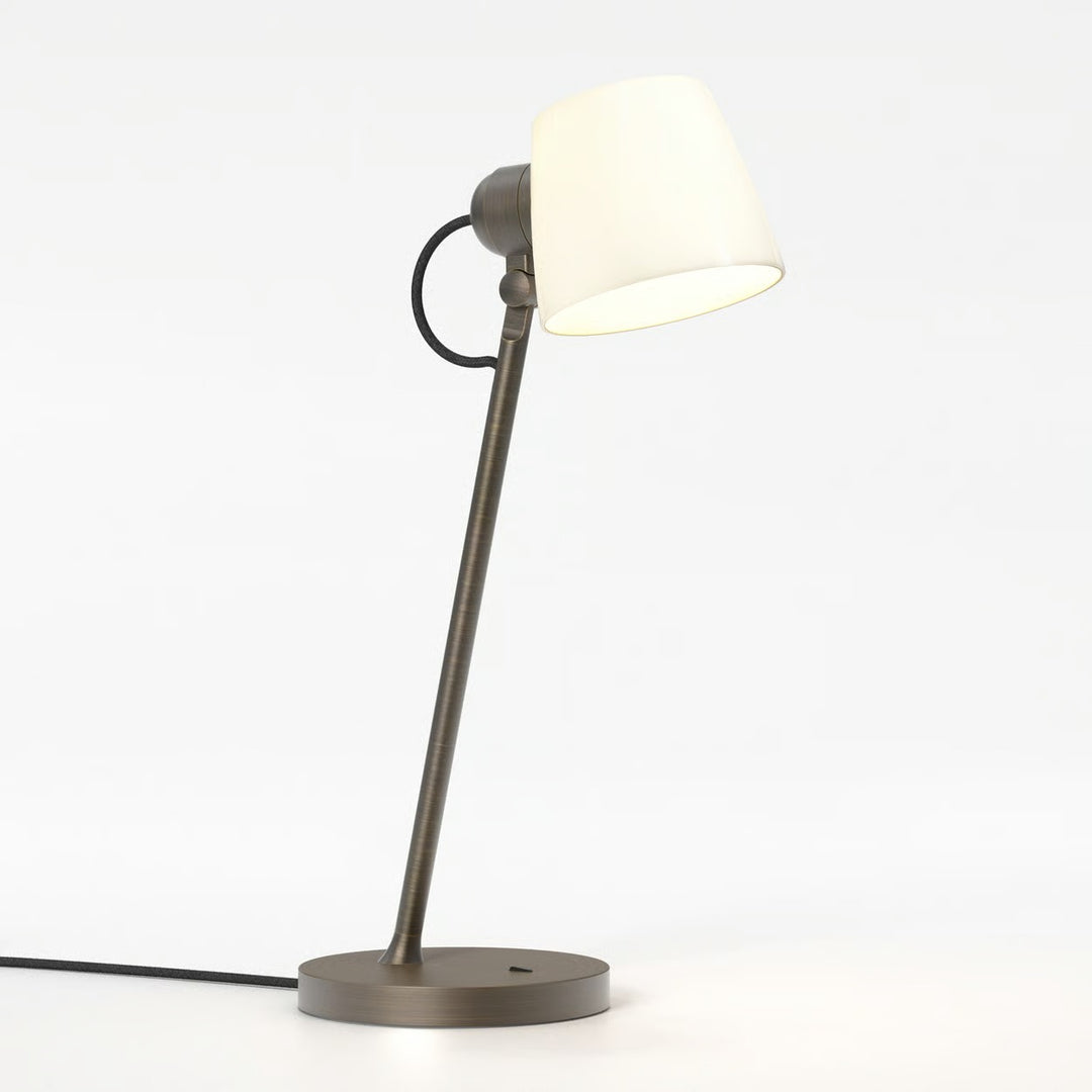 Astro Imari Desk Lamp in Bronze finish with porcelain shade