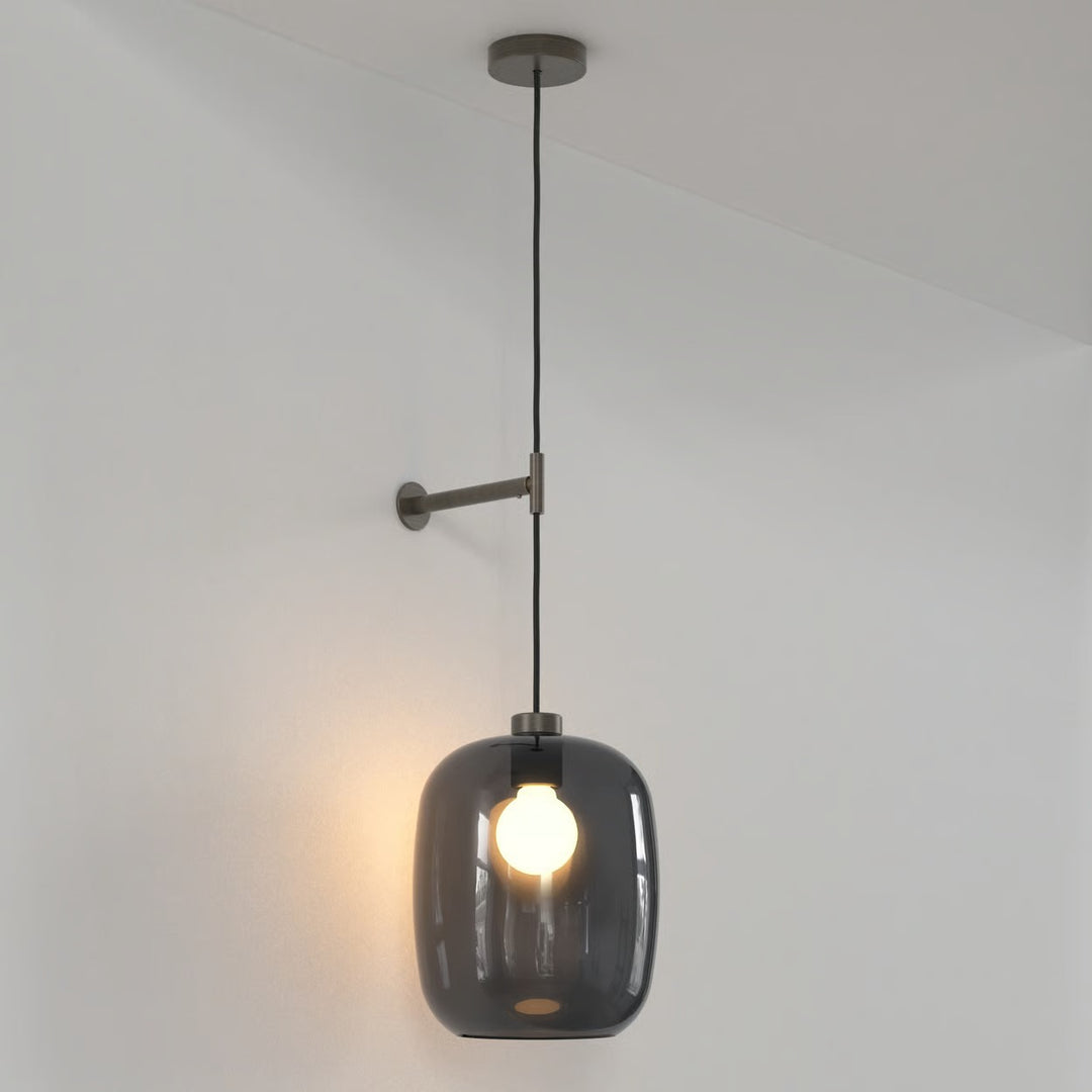Pendant Suspension Kit 3 installed above a dining table with decorative shade