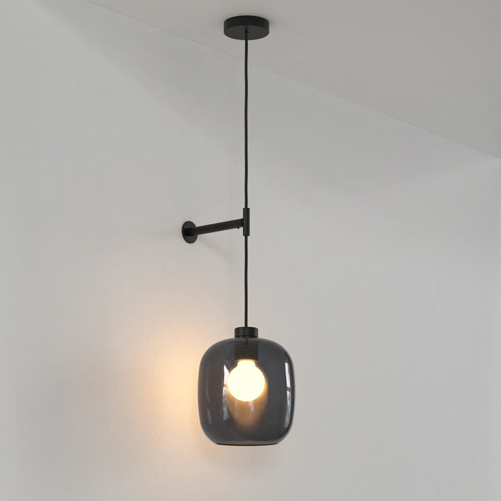 Astro Pendant Suspension Kit 3 in bronze with braided cable and ceiling rose