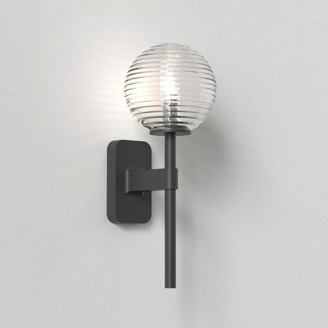 Matt Black Tacoma Single with smooth opaline shade on neutral wall