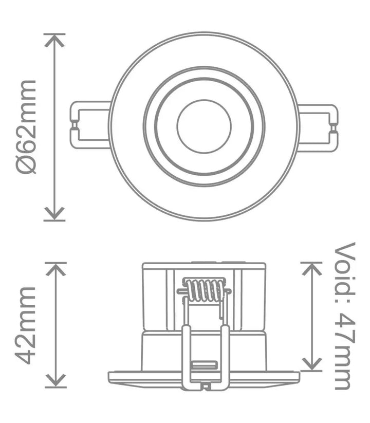 Mauna Mini firerated downlight 6W CCT switchable