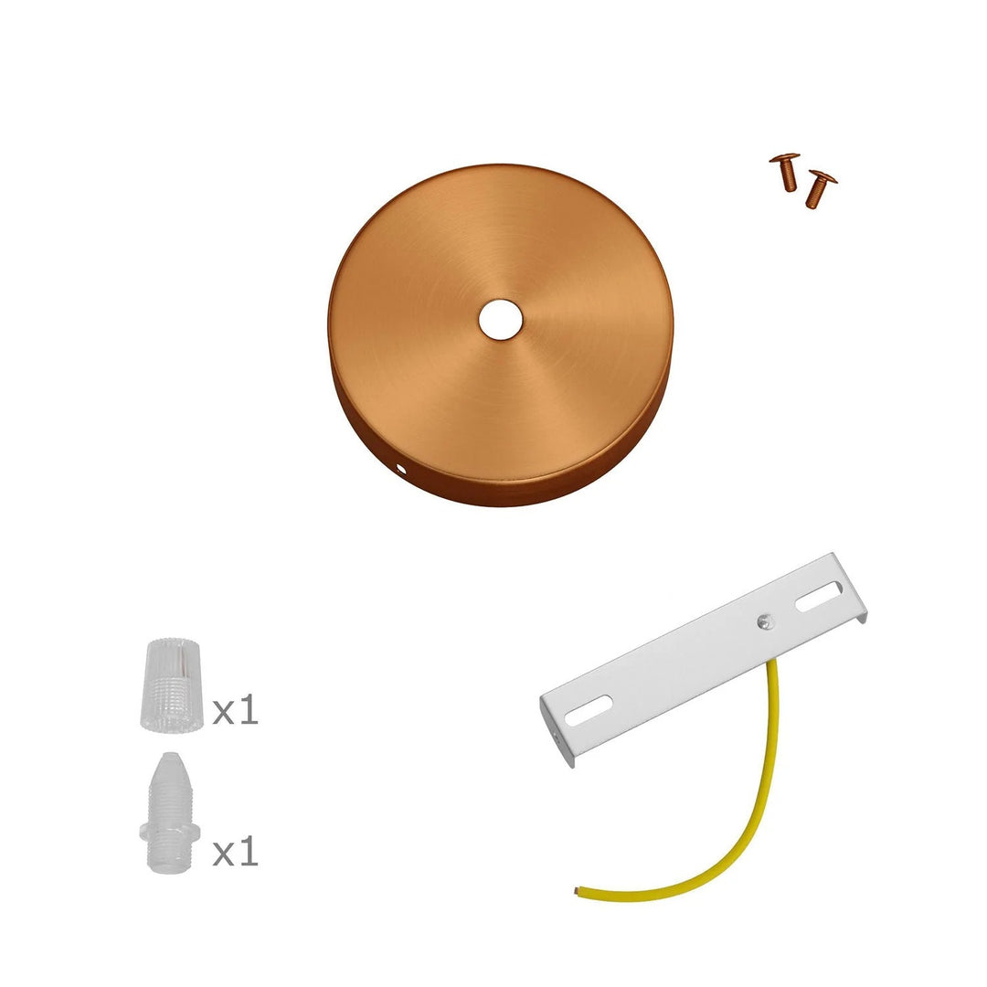 Cylindrical Metal 83mm Mini Ceiling Rose – 1 Central Outlet