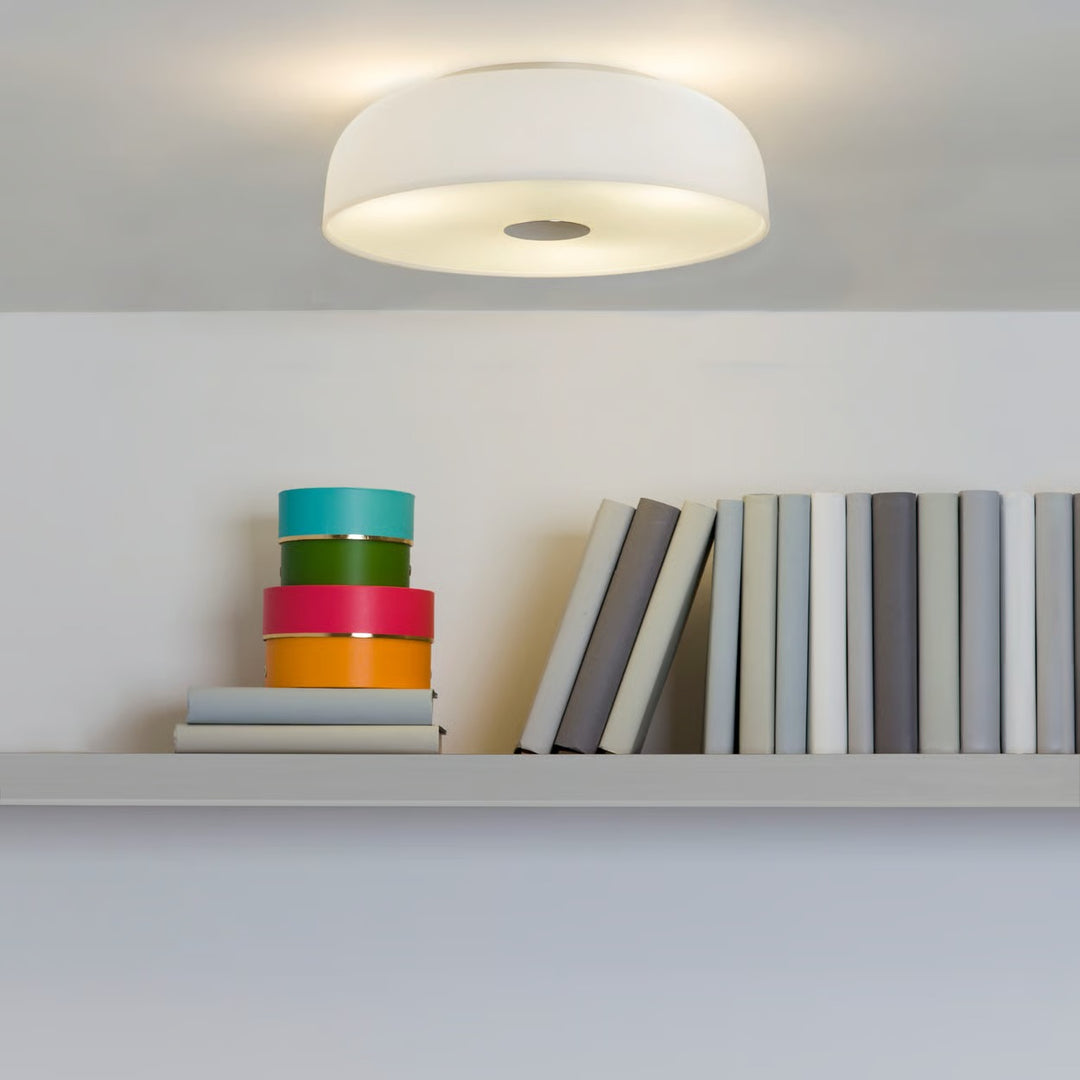 Installing Syros in a bathroom ceiling, demonstrating IP44 compliance and ambient glow