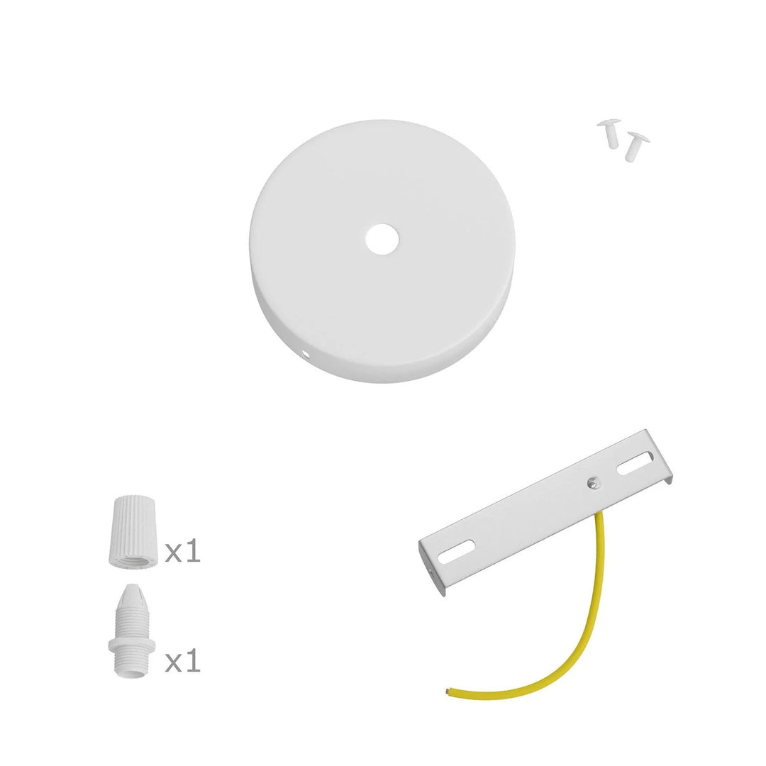 Cylindrical Metal 83mm Mini Ceiling Rose – 1 Central Outlet