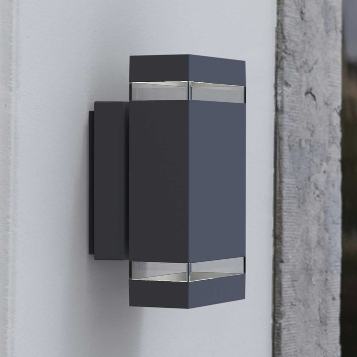 Norlys Jannik 2 Light Led Wall Light JANNIK-LED2 Graphite
