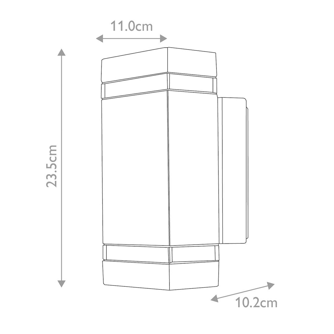 Norlys Jannik 2 Light Led Wall Light JANNIK-LED2 Graphite