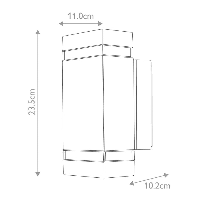 Norlys Jannik 2 Light Led Wall Light JANNIK-LED2 Graphite