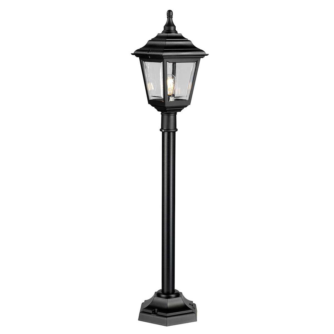 Norlys Kerry 1 Light Pillar Lantern KERRY-PILLAR Black