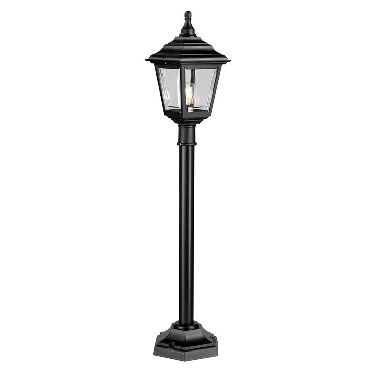 Norlys Kerry 1 Light Pillar Lantern KERRY-PILLAR Black