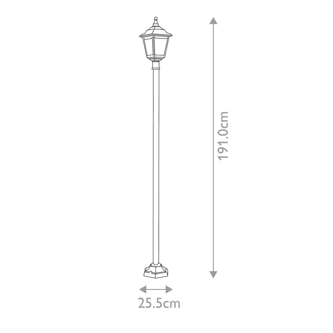 Norlys Kerry 1 Light Lamp Post KERRY-POST Black
