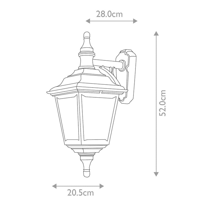 Norlys Kerry 1 Light Wall Lantern KERRY-WALL Black
