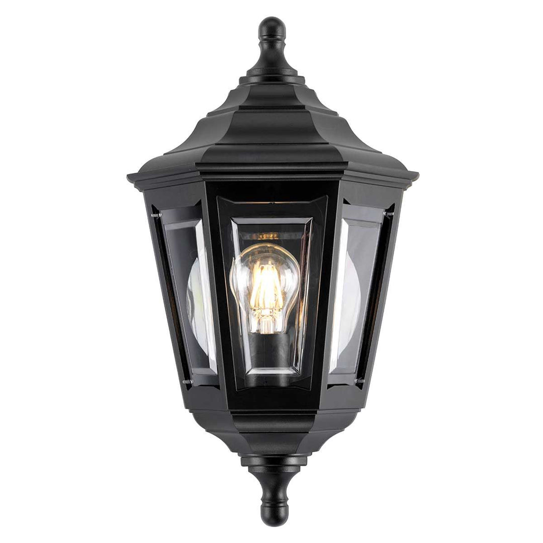 Norlys Kinsale 1 Light Flush Lantern KINSALE-FLUSH Black