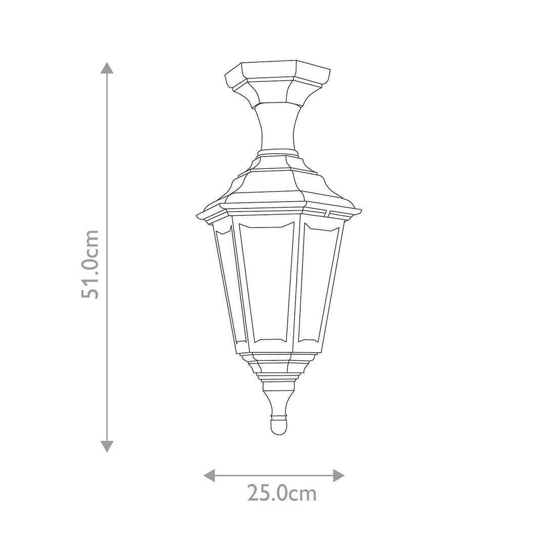 Norlys Kinsale 1 Light Pedestal/Porch Lantern KINSALE-PED-POR Black
