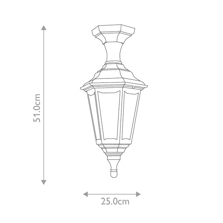 Norlys Kinsale 1 Light Pedestal/Porch Lantern KINSALE-PED-POR Black