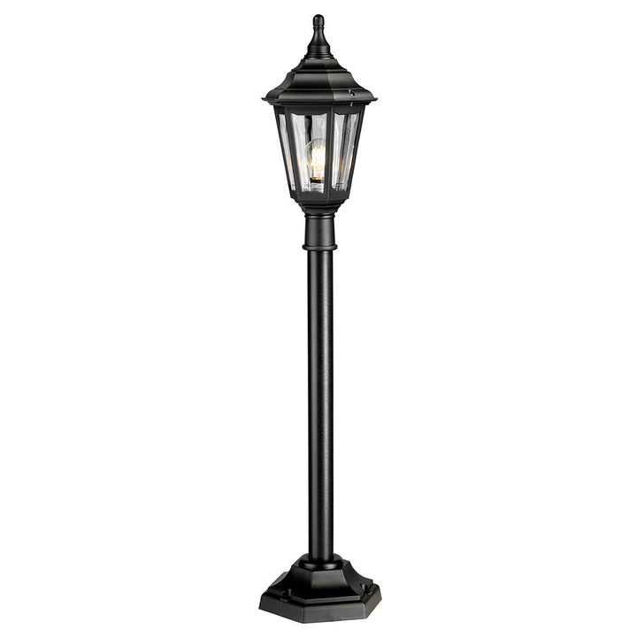 Norlys Kinsale 1 Light Pillar Lantern KINSALE-PILLAR Black