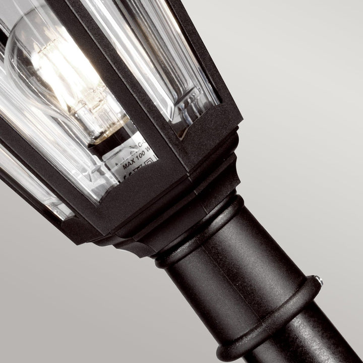 Norlys Kinsale 1 Light Pillar Lantern KINSALE-PILLAR Black
