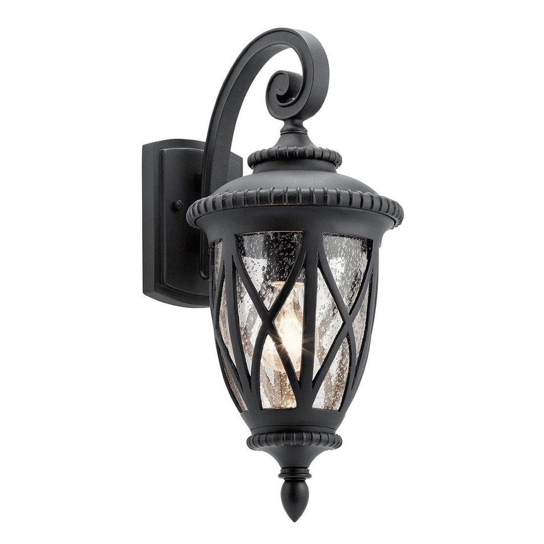 Norlys Admirals Cove 1 Light Medium Wall Lantern KL-ADMIRALS-COVE-M Textured Black