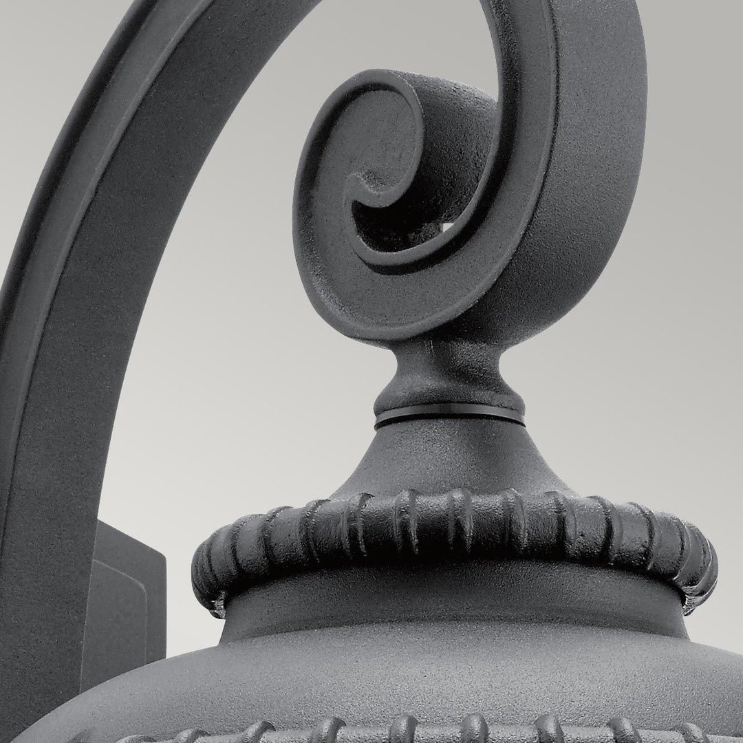 Norlys Admirals Cove 1 Light Medium Wall Lantern KL-ADMIRALS-COVE-M Textured Black