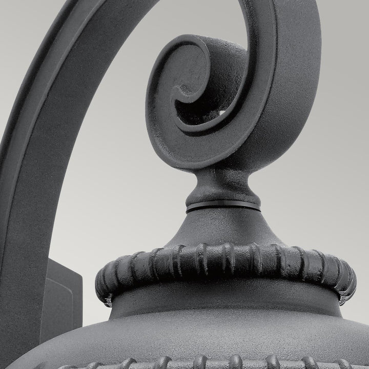 Norlys Admirals Cove 1 Light Medium Wall Lantern KL-ADMIRALS-COVE-M Textured Black