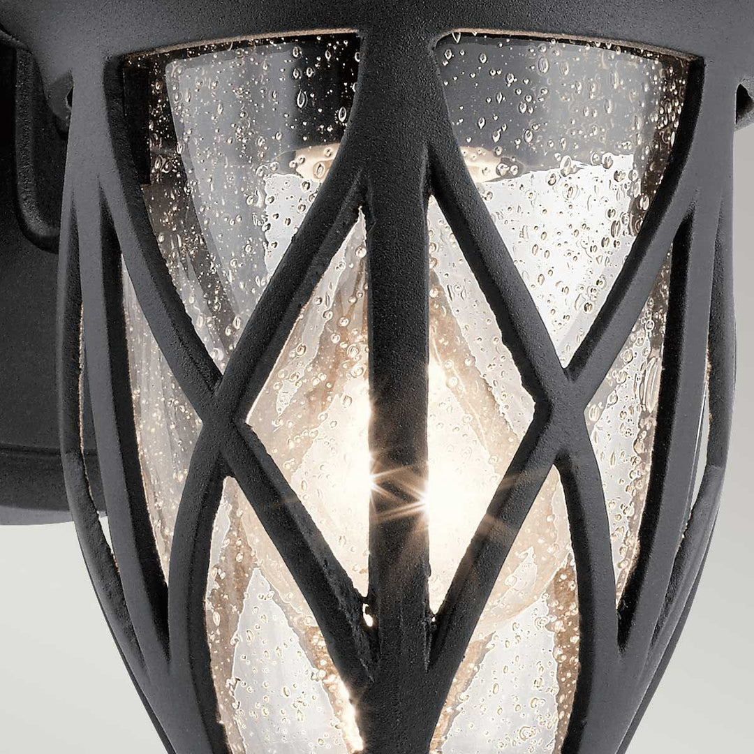 Norlys Admirals Cove 1 Light Small Wall Lantern KL-ADMIRALS-COVE-S Textured Black