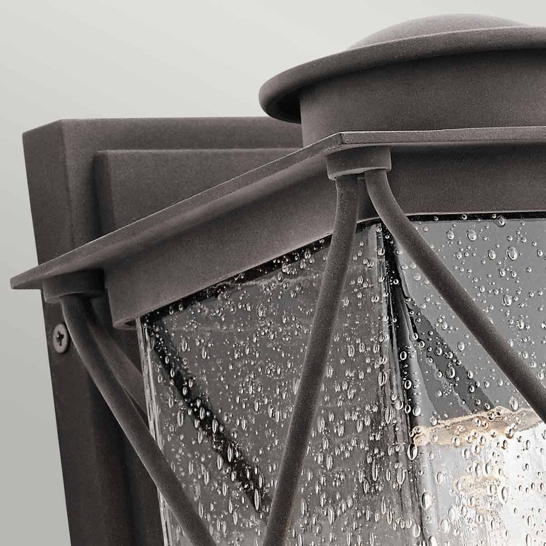 Norlys Argyle 1 Light Small Outdoor Wall Light KL-ARGYLE2-S Weathered Zinc