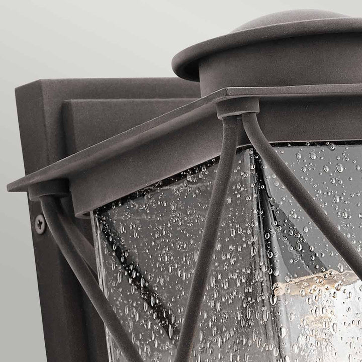 Norlys Argyle 1 Light Small Outdoor Wall Light KL-ARGYLE2-S Weathered Zinc