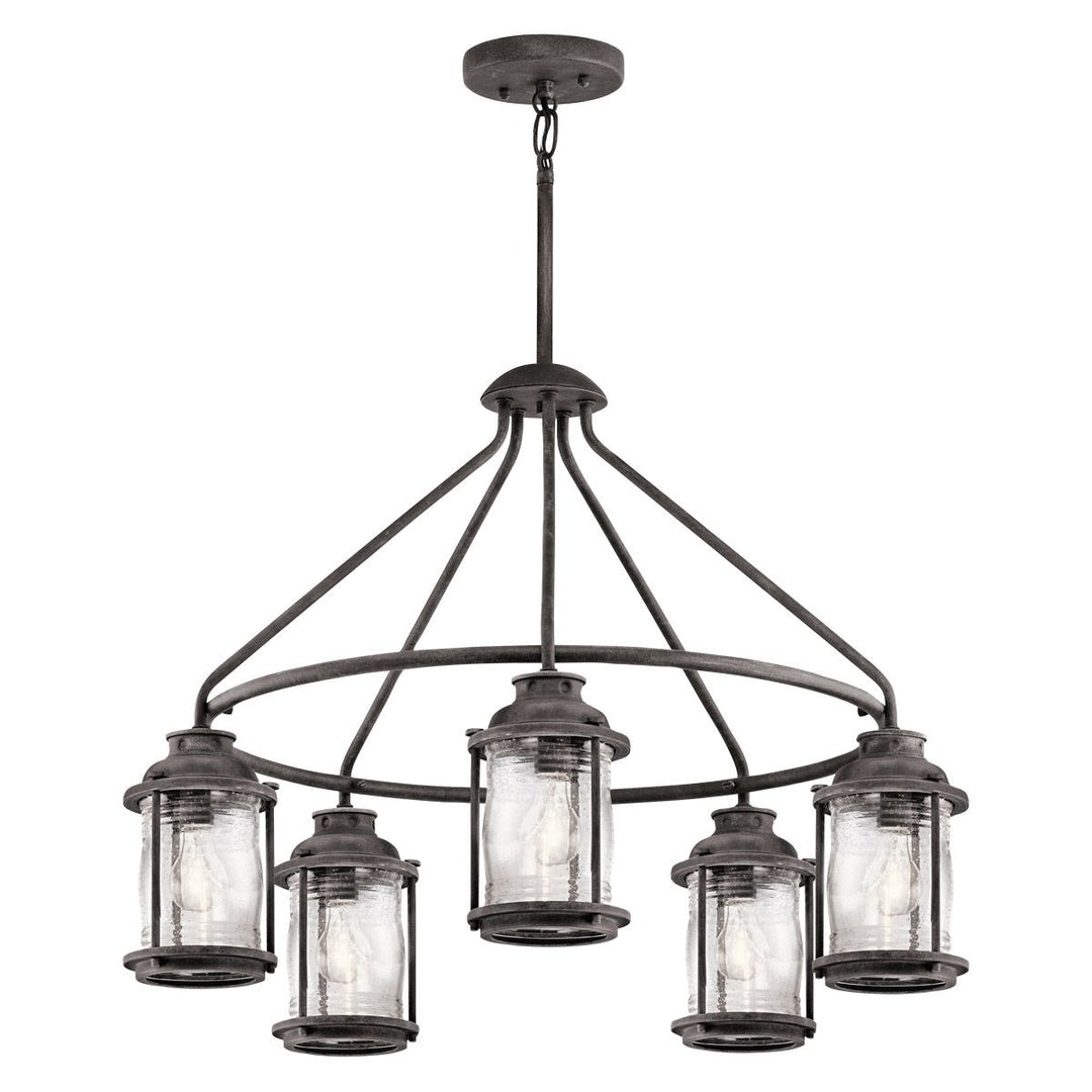 Norlys Ashland Bay 5 Light Outdoor Chandelier  KL-ASHLANDBAY-5P Weathered Zinc