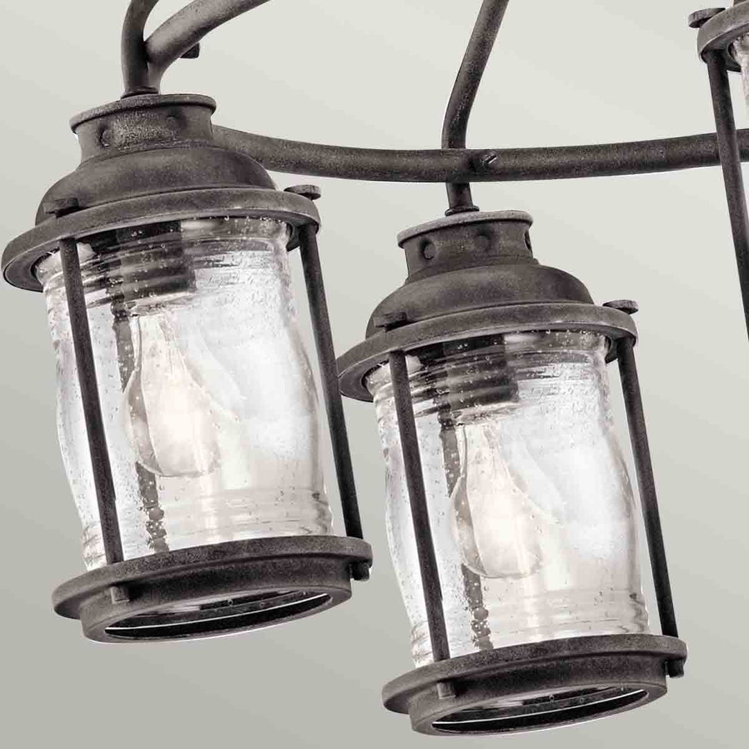 Norlys Ashland Bay 5 Light Outdoor Chandelier  KL-ASHLANDBAY-5P Weathered Zinc