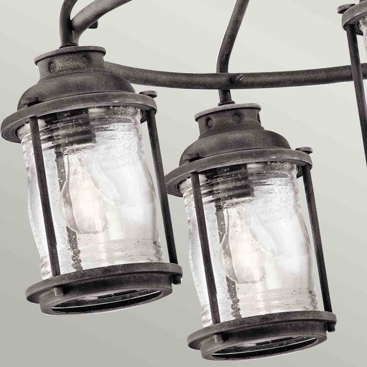 Norlys Ashland Bay 5 Light Outdoor Chandelier  KL-ASHLANDBAY-5P Weathered Zinc