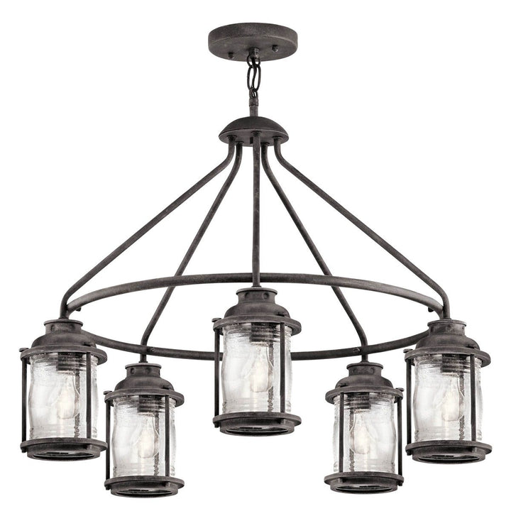 Norlys Ashland Bay 5 Light Outdoor Chandelier  KL-ASHLANDBAY-5P Weathered Zinc