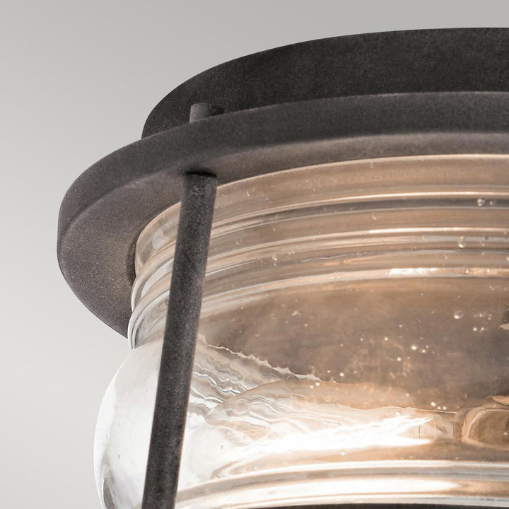 Norlys Ashland Bay 2 Light Outdoor Ceiling Flush KL-ASHLANDBAY-F Weathered Zinc