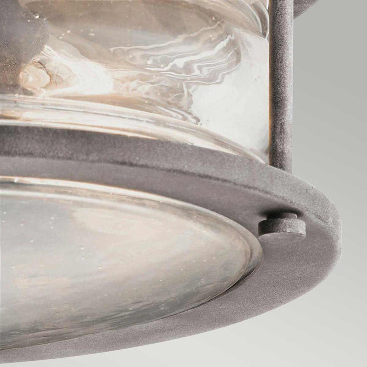 Norlys Ashland Bay 2 Light Outdoor Ceiling Flush KL-ASHLANDBAY-F Weathered Zinc