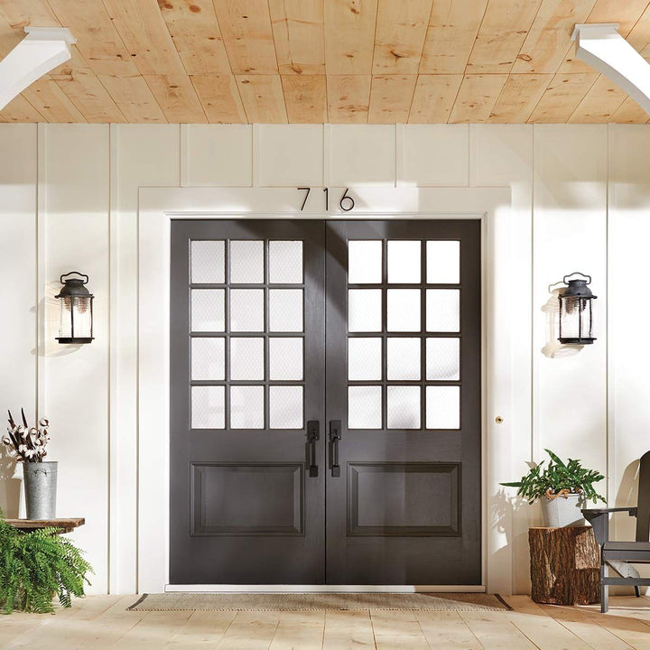 Norlys Ashland Bay 1 Light Large Wall Lantern KL-ASHLANDBAY2-L Weathered Zinc