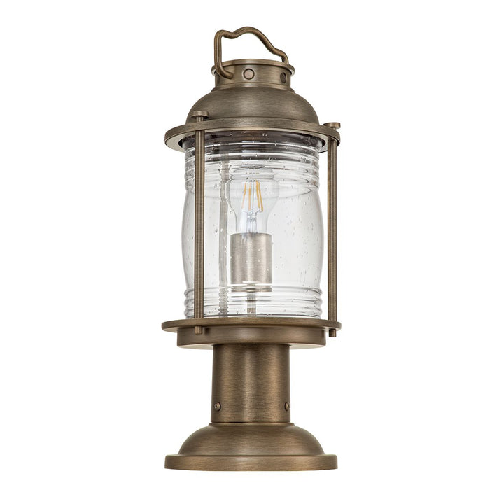 Norlys Ashland Bay 1 Light Medium Pedestal Lantern KL-ASHLANDBAY3-M-BU Burnished Bronze