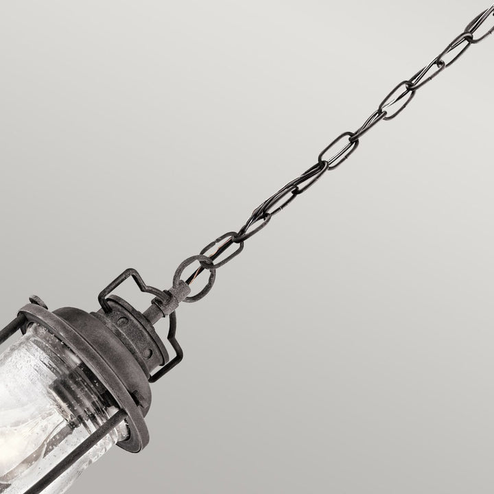 Norlys Ashland Bay 1 Light Small Chain Lantern KL-ASHLANDBAY8-S Weathered Zinc