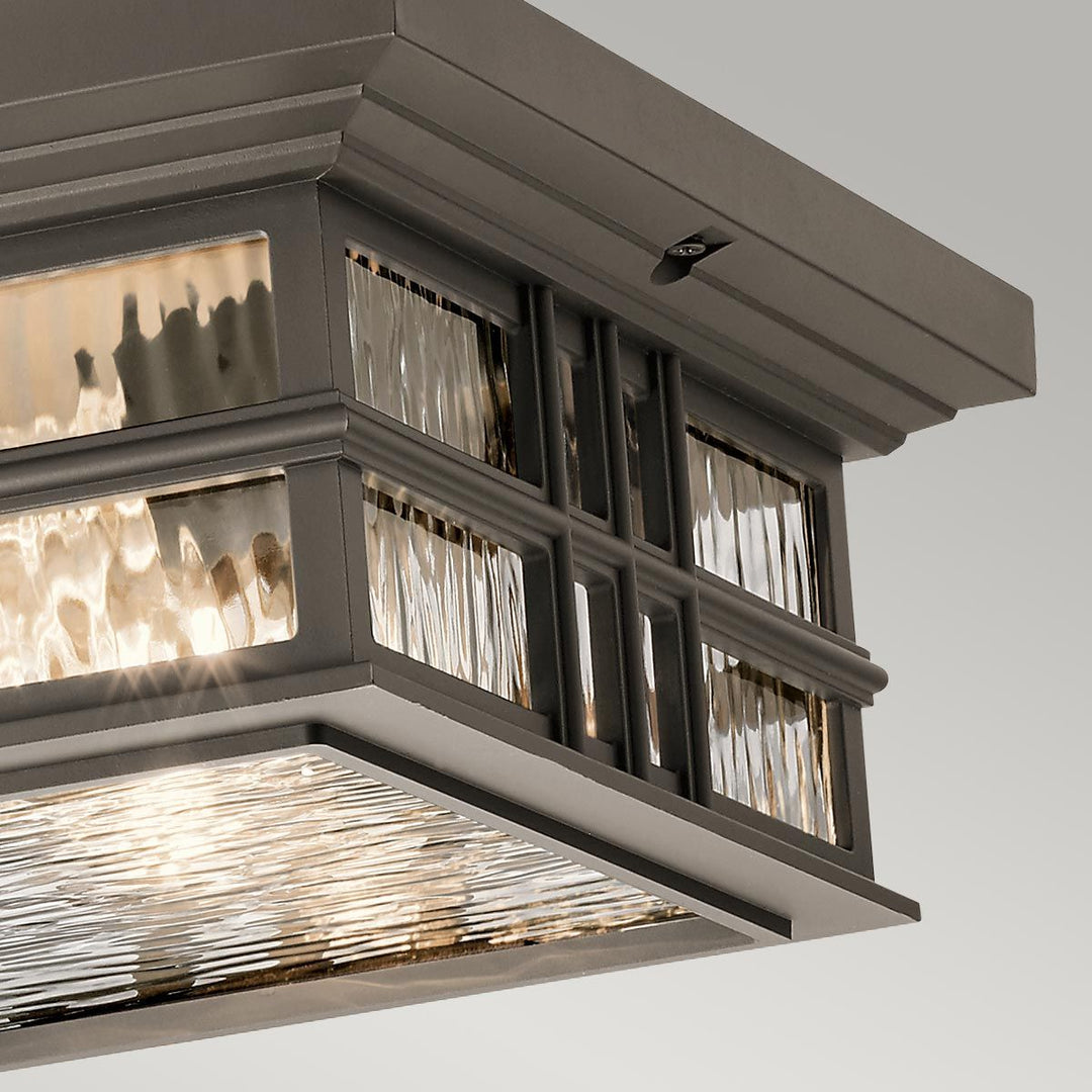 Norlys Beacon Square 2 Light Flush  KL-BEACON-SQUARE-F-OZ Olde Bronze