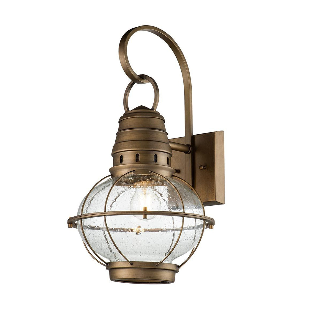 Norlys Bridgepoint 1 Light Large Wall Lantern KL-BRIDGEPOINT-L-NBR Natural Brass