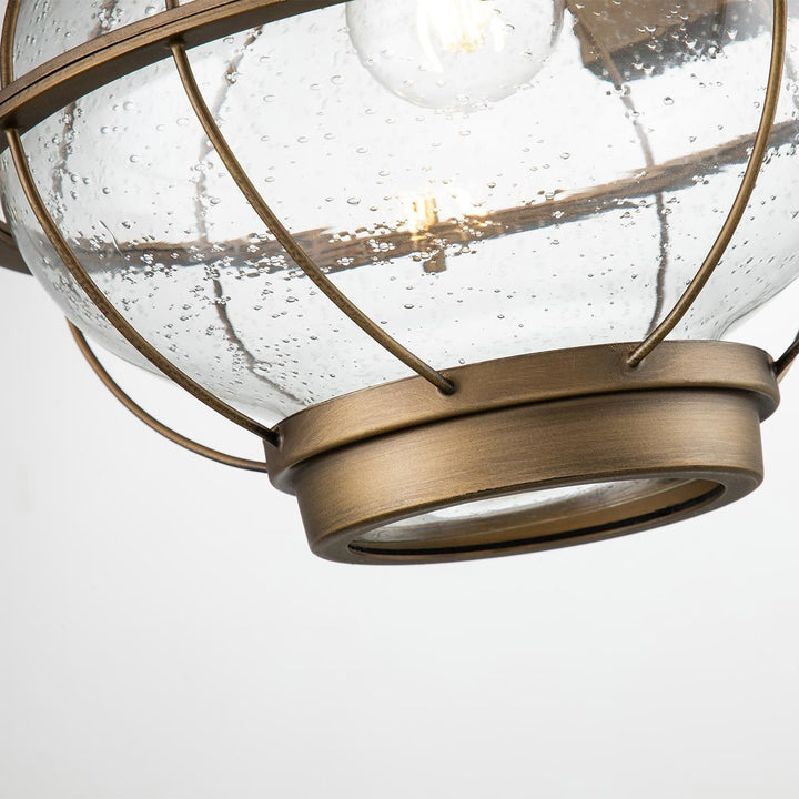 Norlys Bridgepoint 1 Light Large Wall Lantern KL-BRIDGEPOINT-L-NBR Natural Brass