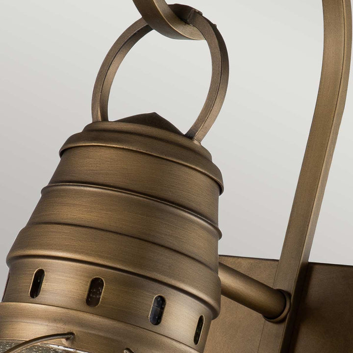 Norlys Bridgepoint 1 Light Large Wall Lantern KL-BRIDGEPOINT-L-NBR Natural Brass