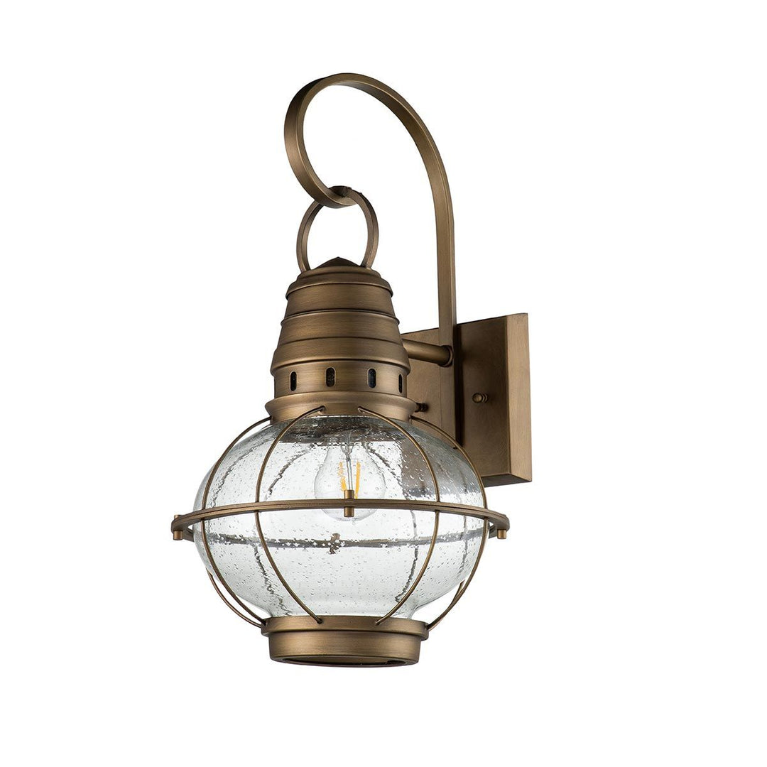 Norlys Bridgepoint 1 Light Large Wall Lantern KL-BRIDGEPOINT-L-NBR Natural Brass