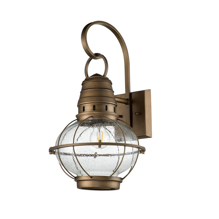 Norlys Bridgepoint 1 Light Large Wall Lantern KL-BRIDGEPOINT-L-NBR Natural Brass