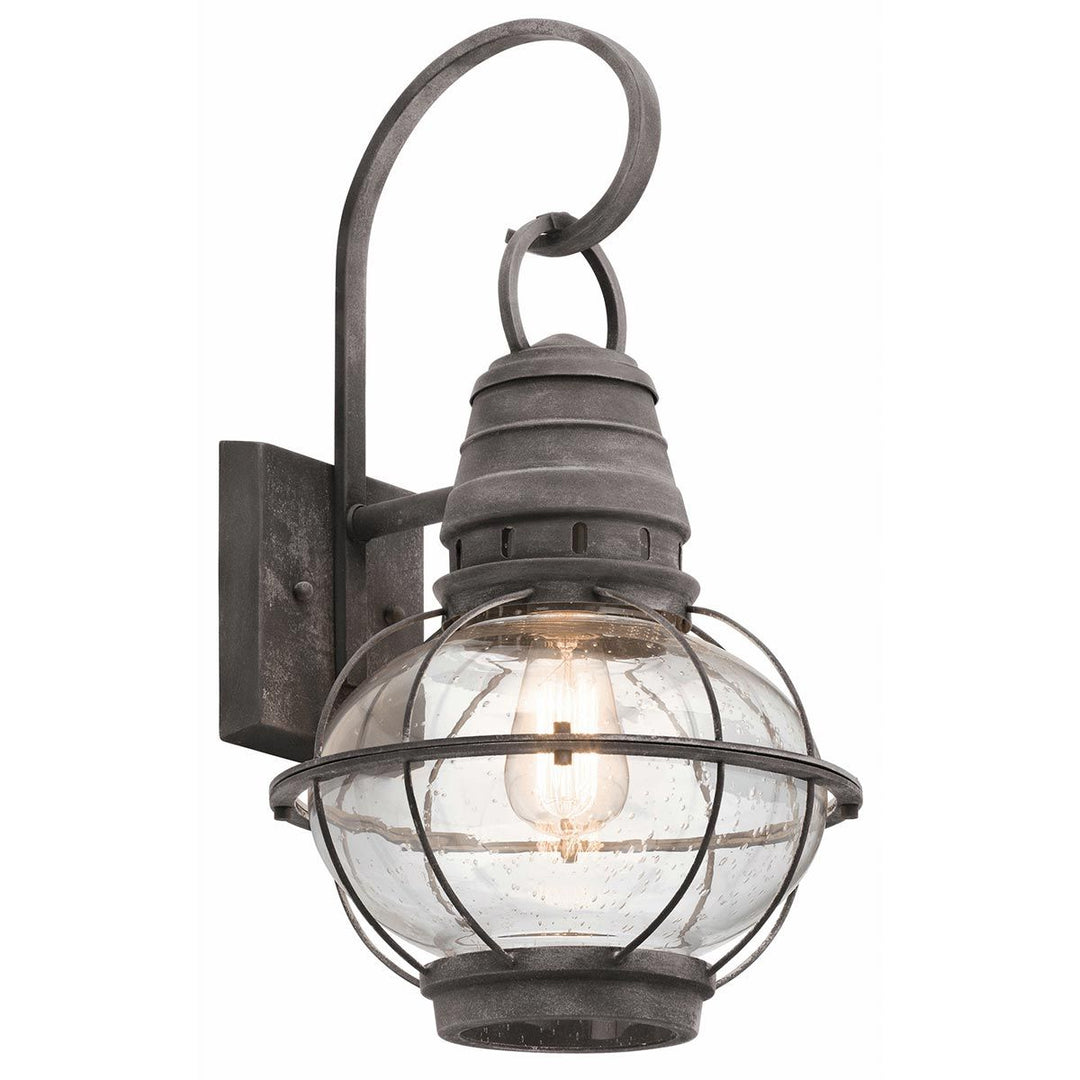 Norlys Bridgepoint 1 Light Large Wall Lantern KL-BRIDGEPOINT-L Weathered Zinc