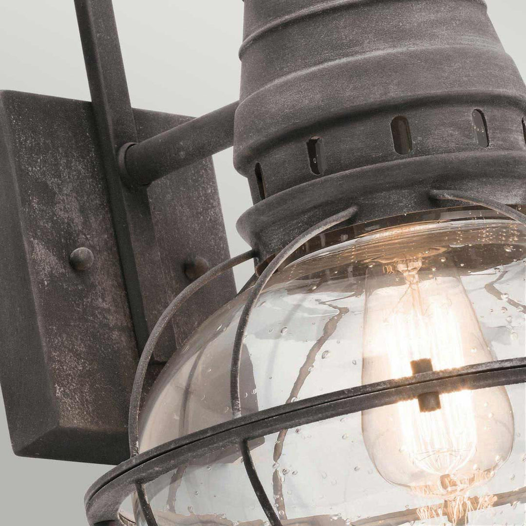 Norlys Bridgepoint 1 Light Large Wall Lantern KL-BRIDGEPOINT-L Weathered Zinc