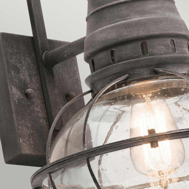 Norlys Bridgepoint 1 Light Large Wall Lantern KL-BRIDGEPOINT-L Weathered Zinc