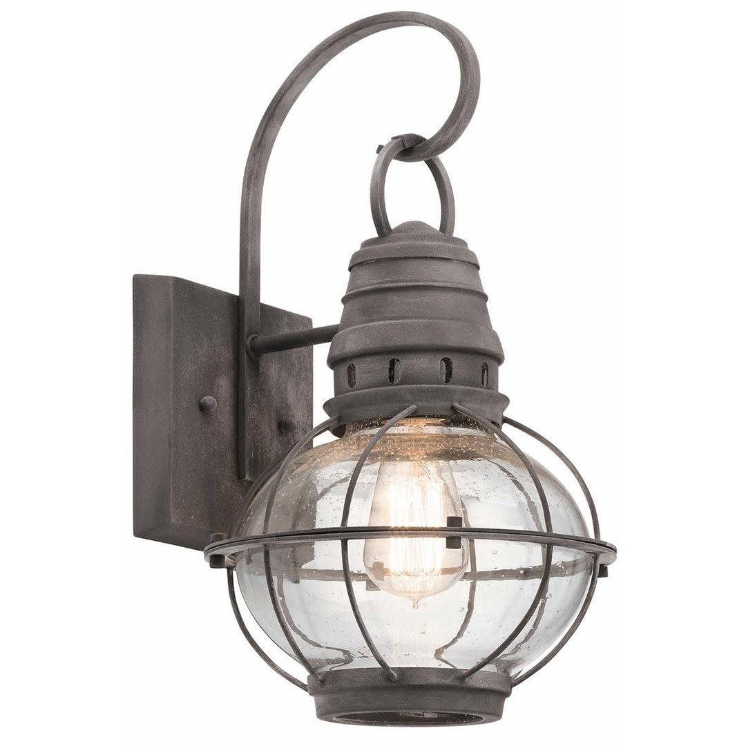 Norlys Bridgepoint 1 Light Medium Wall Lantern KL-BRIDGEPOINT-M Weathered Zinc