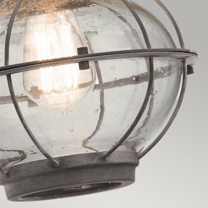 Norlys Bridgepoint 1 Light Medium Wall Lantern KL-BRIDGEPOINT-M Weathered Zinc