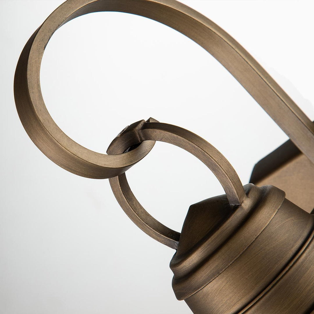 Norlys Bridgepoint 1 Light Small Wall Lantern KL-BRIDGEPOINT-S-NBR Natural Brass