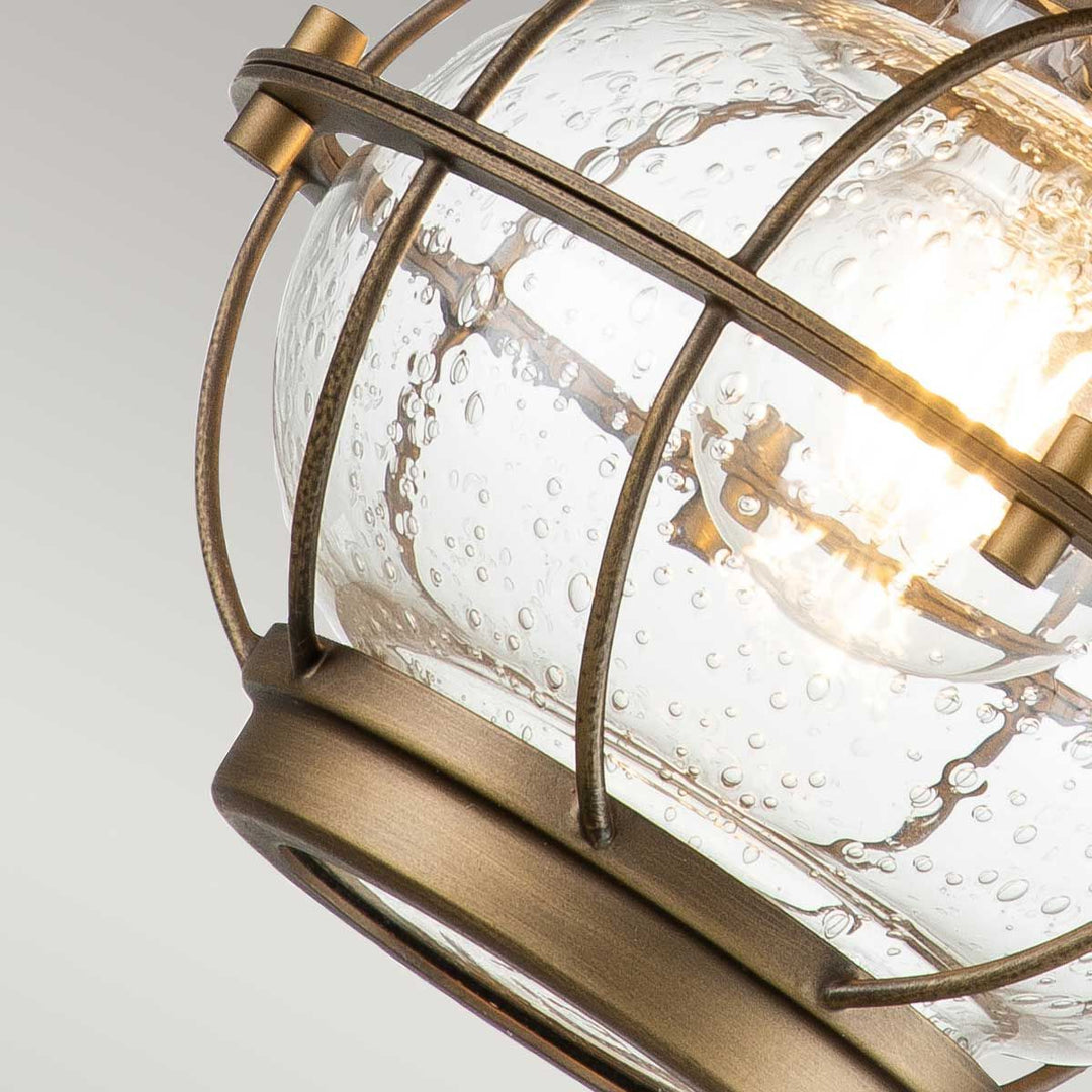 Norlys Bridgepoint 1 Light Small Wall Lantern KL-BRIDGEPOINT-S-NBR Natural Brass